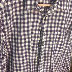 Men’s Sonoma Life + Style Purple and White Gingham long sleeve XL Shirt.